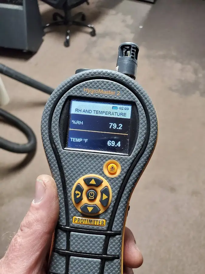 Moisture meter humidity assessment for Fire & Smoke Damage Restoration in Vista